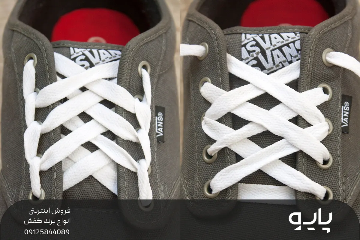 مدل بند کفش ضربدری